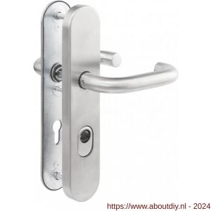 Maasland E-D1102-AKK veiligheids deurbeslag kruk-kruk PC 72 aluminium - A11300776 - afbeelding 1