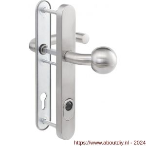 Maasland E-D116-RGK RVS veiligheids deurbeslag knop-kruk klasse 3 U vorm - A11300705 - afbeelding 1
