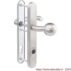 Maasland E-D116-AGK aluminium veiligheids deurbeslag knop-kruk klasse 3 U vorm niet - A11300704 - afbeelding 1
