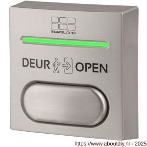 Maasland DK50 deurautomaat drukknop opbouw zilver met LED - A11301214 - afbeelding 1