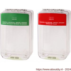 Maasland PS2000 beschermkap voor handmelders rood-groen met LED en - A11301005 - afbeelding 1