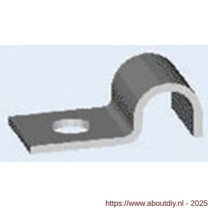 Norma leidingklem zonder rubber Clip DIN 72571 2x15 mm staal verzinkt - A11552158 - afbeelding 1