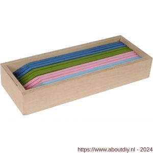 Talen Tools gekleurde houten plantenlabels 12 stuks - A20500654 - afbeelding 1
