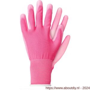 Talen Tools werkhandschoen licht polyester roze maat L - A20500109 - afbeelding 1