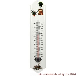 Talen Tools thermometer metaal wit 30 cm - A20500367 - afbeelding 1