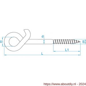 GebuVolco 117 veiligheidsschommelhaak met houtdraad 10.00x160 mm ijzer gegalvaniseerd - A50001334 - afbeelding 2