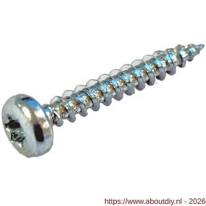 Neutraal 304 spaanplaatschroef panhead 3.5x20 mm Torx TX 10 staal gehard verzinkt - A50002218 - afbeelding 1