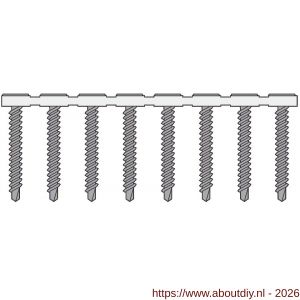 QZ 836 bandschroef zelfborend trompetkop 3.5x35 mm Phillips PH 2 staal gehard gefosfateerd grijs - A50002050 - afbeelding 2