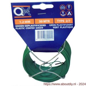 QX 884 draad geplastificeerd nummer 2/7 groen 50 m x 1.2 mm ijzer verzinkt - A50001805 - afbeelding 1