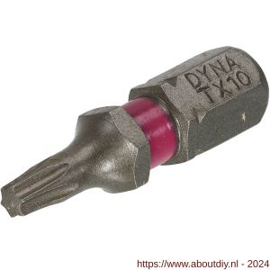 Dynaplus schroefbit 25 mm Torx TX 10 roze blister 10 stuks - A51407075 - afbeelding 1