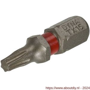 Dynaplus schroefbit 25 mm Torx TX 15 rood blister 10 stuks - A51407076 - afbeelding 1