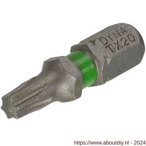 Dynaplus schroefbit 25 mm Torx TX 20 groen blister 10 stuks - A51407077 - afbeelding 1
