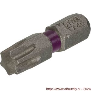 Dynaplus schroefbit 25 mm Torx TX 40 paars blister 10 stuks - A51407080 - afbeelding 1