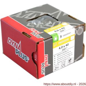 Dynaplus beslagschroef interieurplaat staal staal verzinkt VZ platkop PK 6 mm Torx TX 15 3.5x40 mm 200 stuks - A51405975 - afbeelding 2