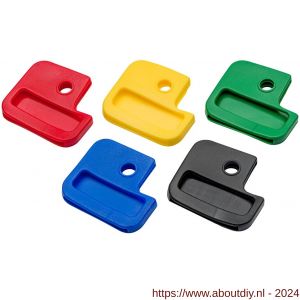 Homefix sleutelkap diverse kleuren vierkant blister 5 stuks - A51407029 - afbeelding 1