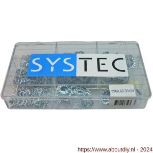 Systec assortimentsdoos 9-vaks tandveerring staal verzinkt VZ DIN 6798A - A51400074 - afbeelding 1