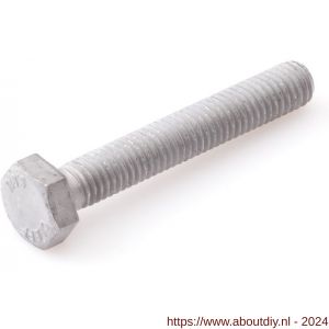 Hoenderdaal tapbout staal thermisch verzinkt 8.8 SW 10 ISO passend DIN 933 M6x16 mm 500 stuks - A51400944 - afbeelding 1