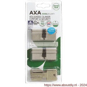 AXA dubbele veiligheidscilinder set 2 stuks gelijksluitend Comfort Security 30-30 - A21600109 - afbeelding 2