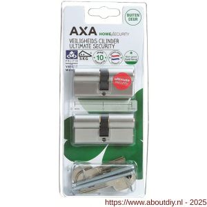 AXA dubbele veiligheidscilinder set 2 stuks gelijksluitend Ultimate Security 30-30 - A21600051 - afbeelding 2