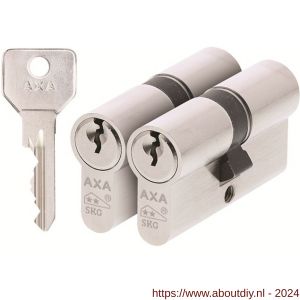 AXA dubbele veiligheidscilinder set 2 stuks gelijksluitend Security 30-30 - A21600043 - afbeelding 1