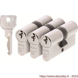 AXA dubbele veiligheidscilinder set 3 stuks gelijksluitend Security 30-30 - A21600053 - afbeelding 1