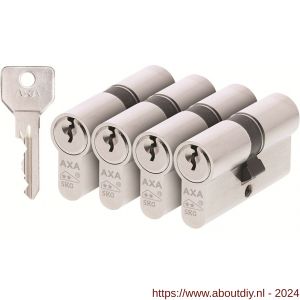 AXA dubbele veiligheidscilinder set 4 stuks gelijksluitend Security 30-30 - A21600061 - afbeelding 1