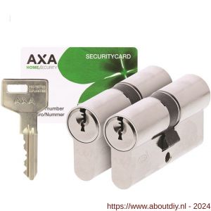 AXA dubbele veiligheidscilinder set 2 stuks gelijksluitend Ultimate Security 30-30 - A21600050 - afbeelding 1