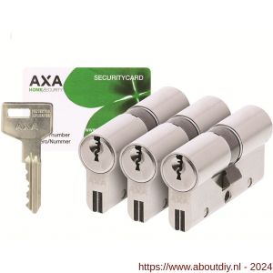AXA dubbele veiligheidscilinder set 3 stuks gelijksluitend Xtreme Security 30-30 - A21600128 - afbeelding 1