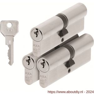 AXA dubbele veiligheidscilinder set 3 stuks gelijksluitend Security verlengd 45-45 - A21600057 - afbeelding 1
