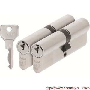 AXA dubbele veiligheidscilinder set 2 stuks gelijksluitend Security verlengd 45-50 - A21600049 - afbeelding 1