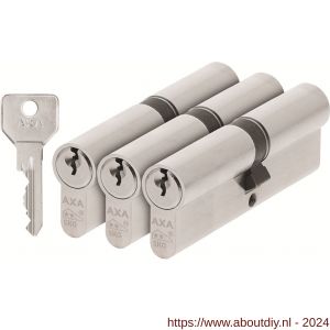 AXA dubbele veiligheidscilinder set 3 stuks gelijksluitend Security verlengd 45-50 - A21600058 - afbeelding 1