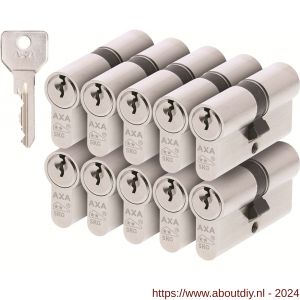 AXA dubbele veiligheidscilinder set 10 stuks gelijksluitend Security 30-30 - A21600041 - afbeelding 1