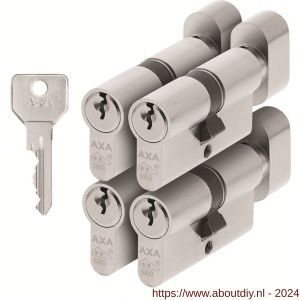 AXA knop veiligheidscilinder set 4 stuks gelijksluitend Security K30-30 - A21600009 - afbeelding 1