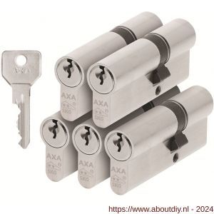 AXA dubbele veiligheidscilinder set 5 stuks gelijksluitend Security verlengd 30-45 - A21600067 - afbeelding 1