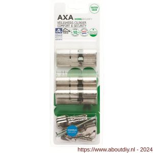 AXA dubbele veiligheidscilinder set 3 stuks gelijksluitend Comfort Security verlengd 30-45 - A21600113 - afbeelding 2