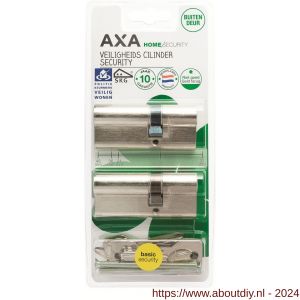 AXA dubbele veiligheidscilinder set 2 stuks gelijksluitend Security verlengd 30-45 - A21600046 - afbeelding 2