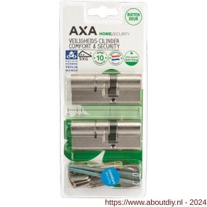 AXA dubbele veiligheidscilinder set 2 stuks gelijksluitend Comfort Security verlengd 30-45 - A21600110 - afbeelding 2