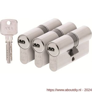 AXA dubbele veiligheidscilinder set 3 stuks gelijksluitend Comfort Security 30-30 - A21600111 - afbeelding 1
