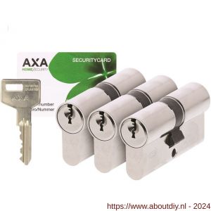 AXA dubbele veiligheidscilinder set 3 stuks gelijksluitend Ultimate Security 30-30 - A21600059 - afbeelding 1