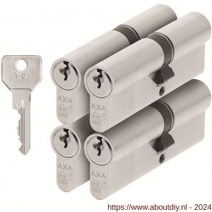 AXA dubbele veiligheidscilinder set 4 stuks gelijksluitend Security verlengd 40-55 - A21600063 - afbeelding 1