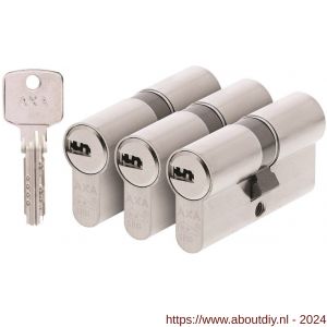 AXA dubbele veiligheidscilinder set 3 stuks gelijksluitend Comfort Security 30-30 - A21600112 - afbeelding 1