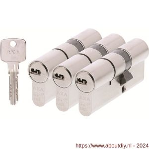 AXA dubbele veiligheidscilinder set 3 stuks gelijksluitend Comfort Security verlengd 30-45 - A21600113 - afbeelding 1