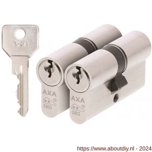 AXA dubbele veiligheidscilinder set 2 stuks gelijksluitend Security 30-30 - A21600042 - afbeelding 1
