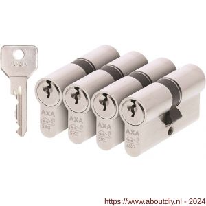AXA dubbele veiligheidscilinder set 4 stuks gelijksluitend Security 30-30 - A21600060 - afbeelding 1