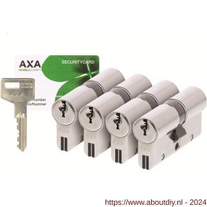 AXA dubbele veiligheidscilinder set 4 stuks gelijksluitend Xtreme Security 30-30 - A21600131 - afbeelding 1