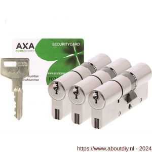 AXA dubbele veiligheidscilinder set 3 stuks gelijksluitend Xtreme Security verlengd 30-45 - A21600130 - afbeelding 1