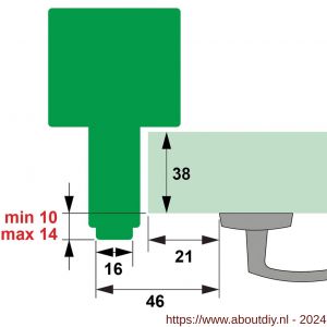 AXA deurbeveiligingsstrip M3-EX 10-14 - A21600584 - afbeelding 2