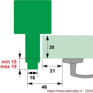 AXA deurbeveiligingsstrip M3-EX 15-19 - A21600586 - afbeelding 2