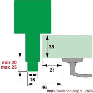 AXA deurbeveiligingsstrip M3-EX 20-25 - A21600589 - afbeelding 2