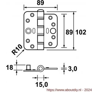 AXA Smart veiligheidsscharnier Easyfix Renovatie - A21600233 - afbeelding 2